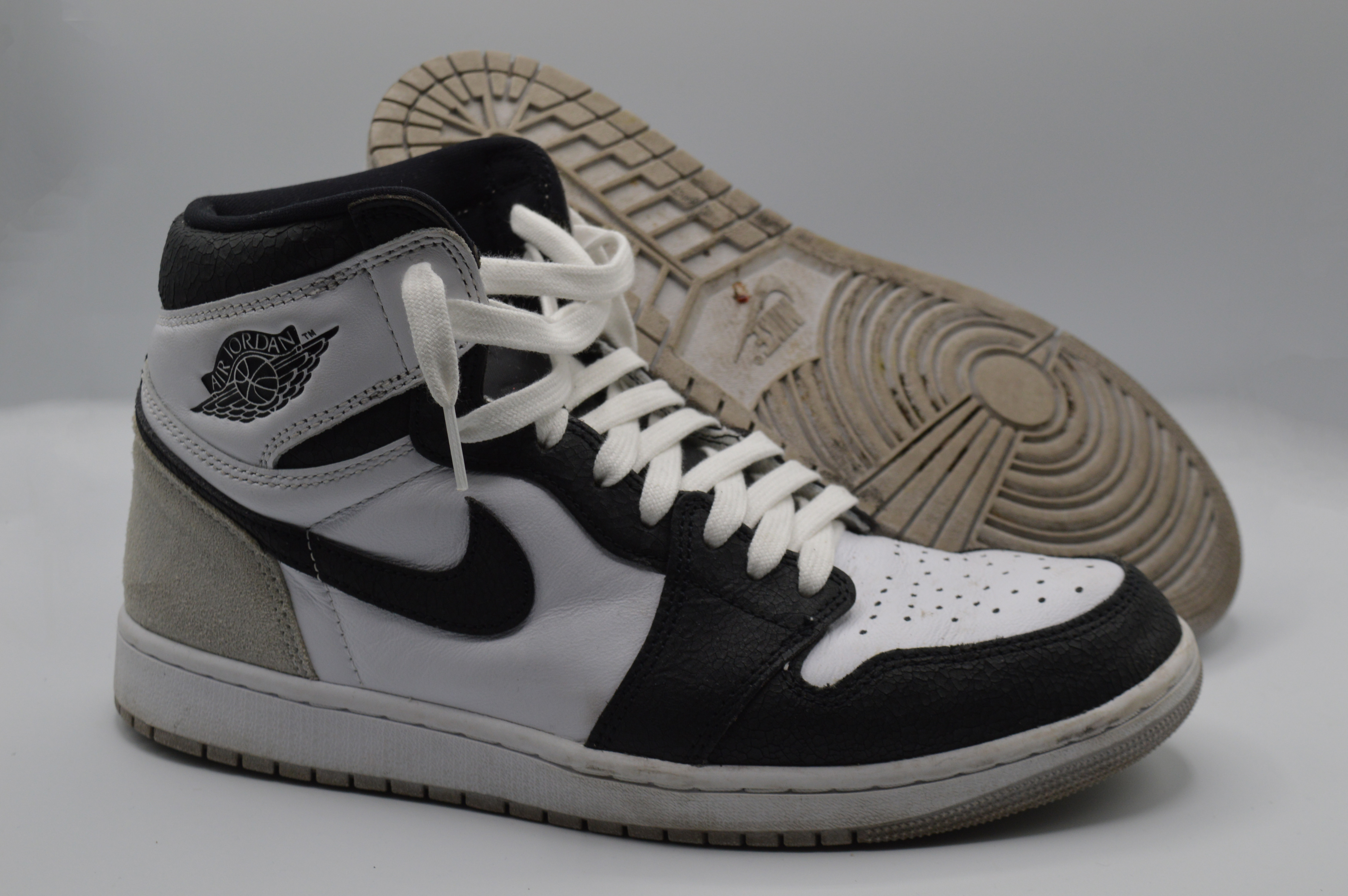 Red Trainers Before Cleaning